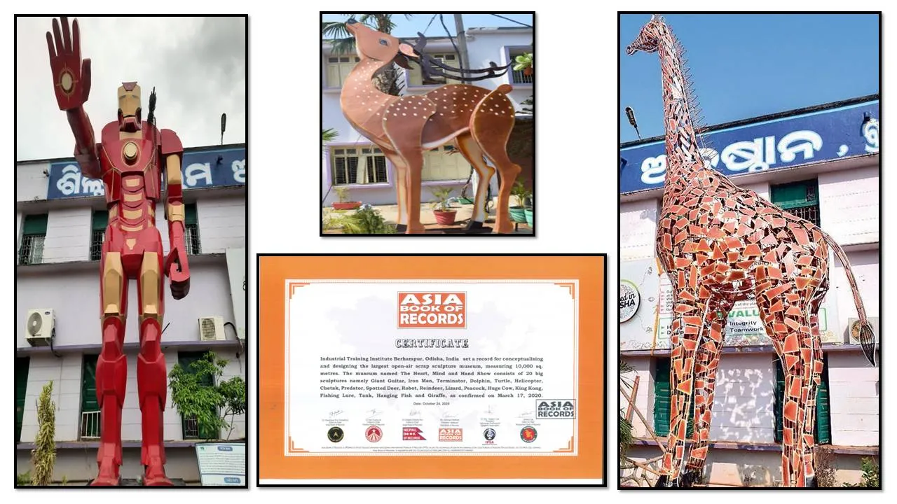  ଏସିଆ ବୁକ୍‌ ଅଫ୍ ରେକର୍ଡ଼ସ୍‌ରେ ସ୍ଥାନିତ ହେଲା ବ୍ରହ୍ମପୁର ଆଇଟିଆଇର ମୁକ୍ତାକାଶ ସ୍କ୍ରାପ୍‌ ମ୍ୟୁଜିୟମ୍‌