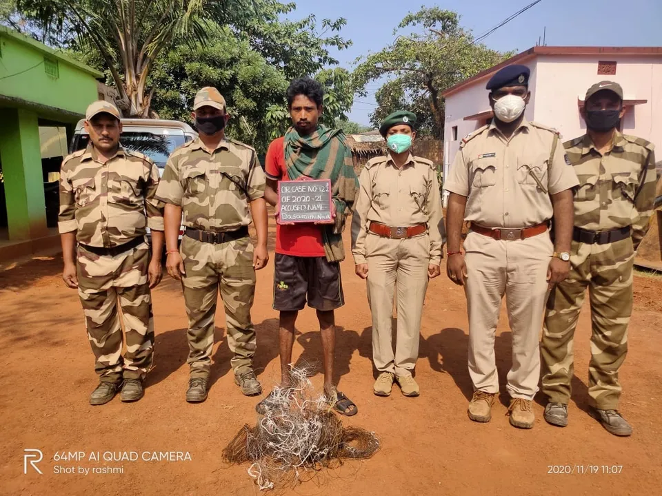  ଶିକାର ଉଦ୍ଦେଶ୍ୟରେ ତାର ବିଛାଇ ଶିକାରୀ ଗିରଫ