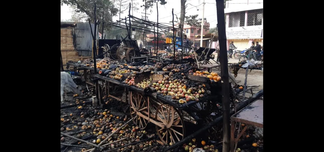  ବଲାଙ୍ଗୀର: ଫଳ ମାର୍କେଟରେ ଅଗ୍ନିକାଣ୍ଡ, ଜଣେ ଗୁରୁତର