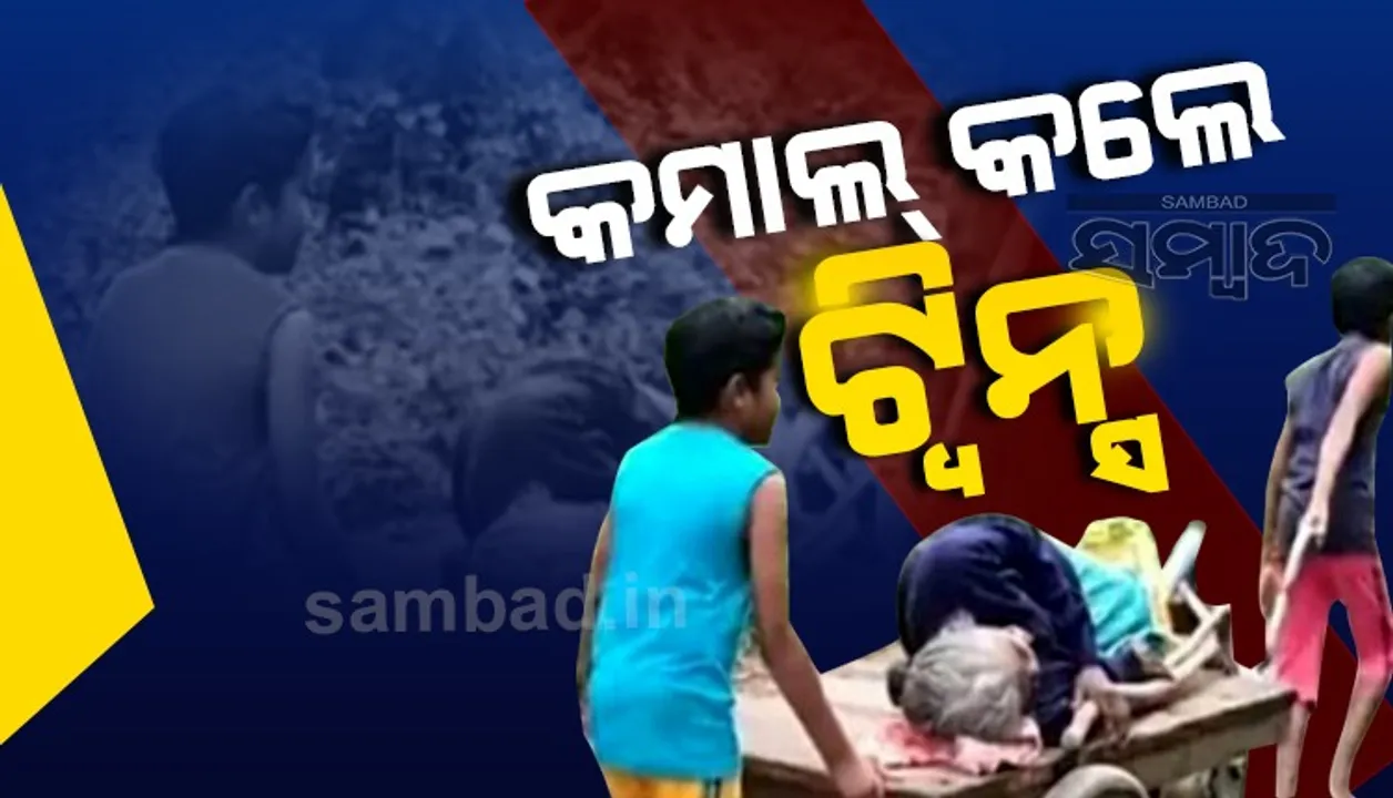 ବୃଦ୍ଧାଙ୍କୁ ଚାଲିପାରୁ ନଥିବା ଦେଖି ପାଖକୁ ଦୌଡ଼ି ଆସି ଯାଆଁଳା ଶିଶୁ କଲେ ଏଭଳି କାମ