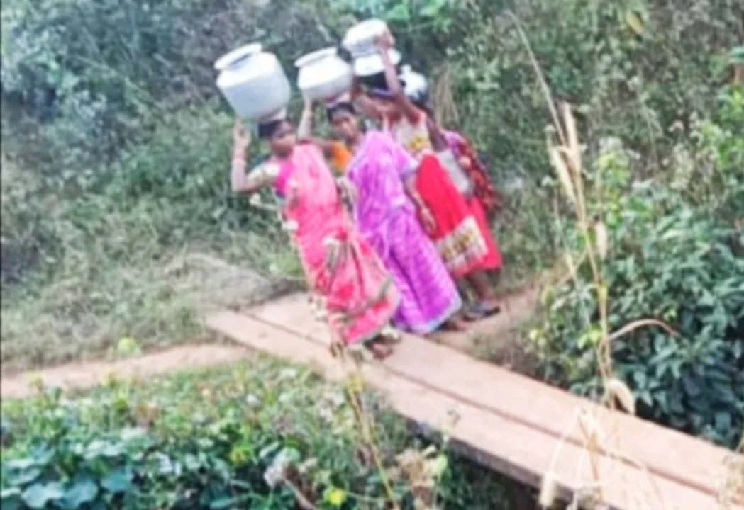  ଚୁଆପାଣିକୁ ଭରଷା କରୁଛନ୍ତି କୋଡ଼ିଗନ୍ଧି ଗାଁ ଲୋକେ, ନାଳରେ ବଡ଼ଗଣ୍ଡି ପକାଇ ପାଣି ଆଣୁଛନ୍ତି ମହିଳା