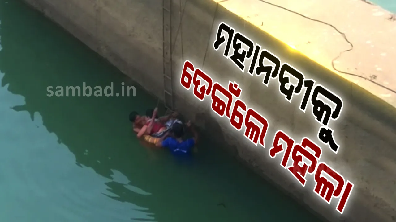  କଟକ ଯୋବ୍ରା ନିକଟରେ ମହାନଦୀକୁ ଡେଇଁଲେ ମହିଳା, ଉଦ୍ଧାର କଲା ଓଡ୍ରାଫ ଦଳ