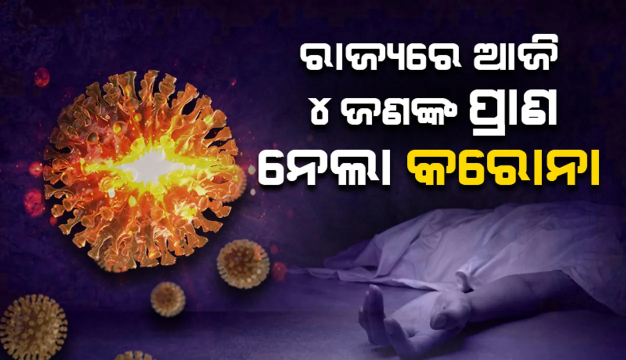  ଗତ ୨୪ ଘଣ୍ଟାରେ ରାଜ୍ୟରେ ୪ କରୋନା ସଂକ୍ରମିତଙ୍କ ମୃତ୍ୟୁ