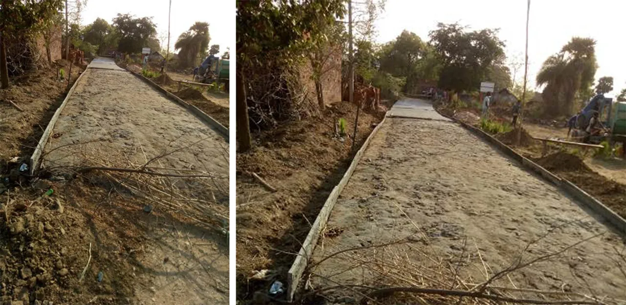  ନିମ୍ନ ମାନର କଂକ୍ରିଟ ରାସ୍ତା ନିର୍ମାଣ, ବନ୍ଦ କଲେ ଗ୍ରାମବାସୀ