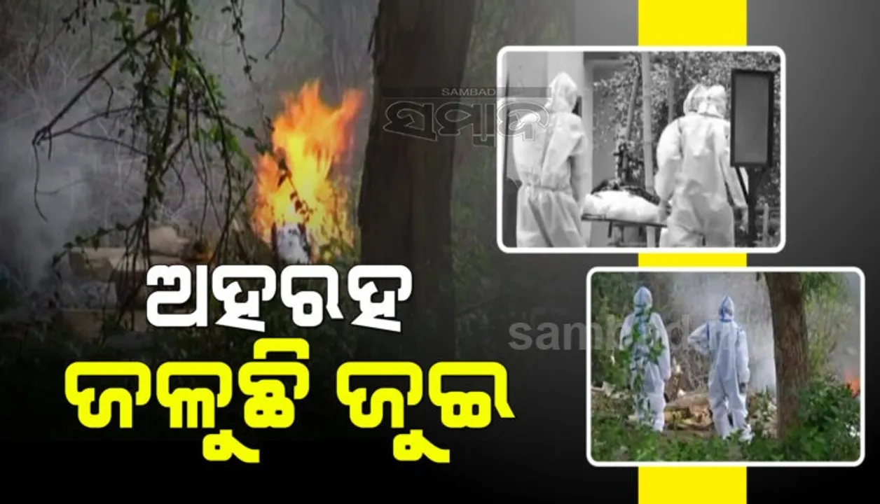  ଥମୁନି ନିଆଁ: ଅନୁଗୁଳରେ ଅହରହ ଜଳୁଛି ଜୁଇ, ପିପିଇ କିଟ୍ ପିନ୍ଧି କରାଯାଉଛି ଶବଦାହ