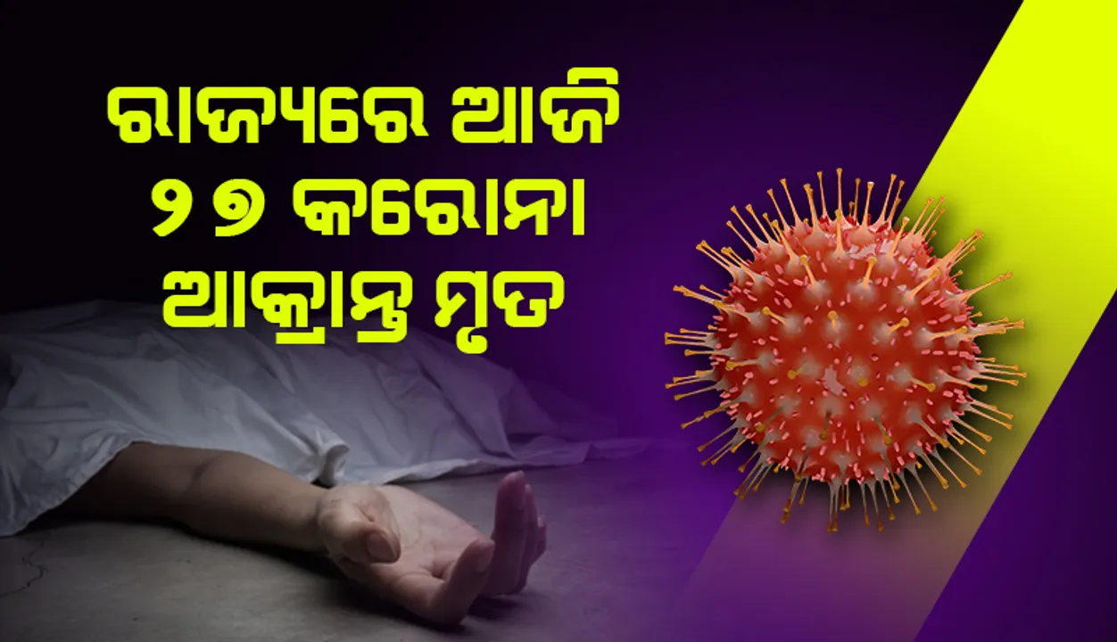  ଗତ ୨୪ ଘଣ୍ଟା ଭିତରେ ରାଜ୍ୟରେ ସର୍ବାଧିକ ୨୭ ଜଣ କରୋନା ସଂକ୍ରମିତଙ୍କ ମୃତ୍ୟୁ