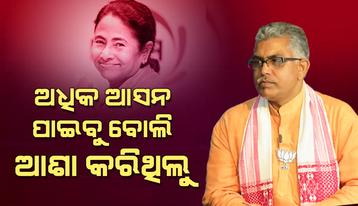  ଅଧିକ ଆସନ ପାଇବୁ ବୋଲି ଆଶା କରିଥିଲୁ: ପଶ୍ଚିମବଙ୍ଗ ବିଜେପି ରାଜ୍ୟ ସଭାପତି ଦିଲୀପ ଘୋଷ