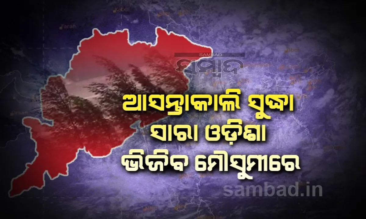  ଆସନ୍ତାକାଲି ସୁଦ୍ଧା ସମଗ୍ର ଓଡ଼ିଶାକୁ ଛୁଇଁବ ଦକ୍ଷିଣ-ପଶ୍ଚିମ ମୌସୁମୀ