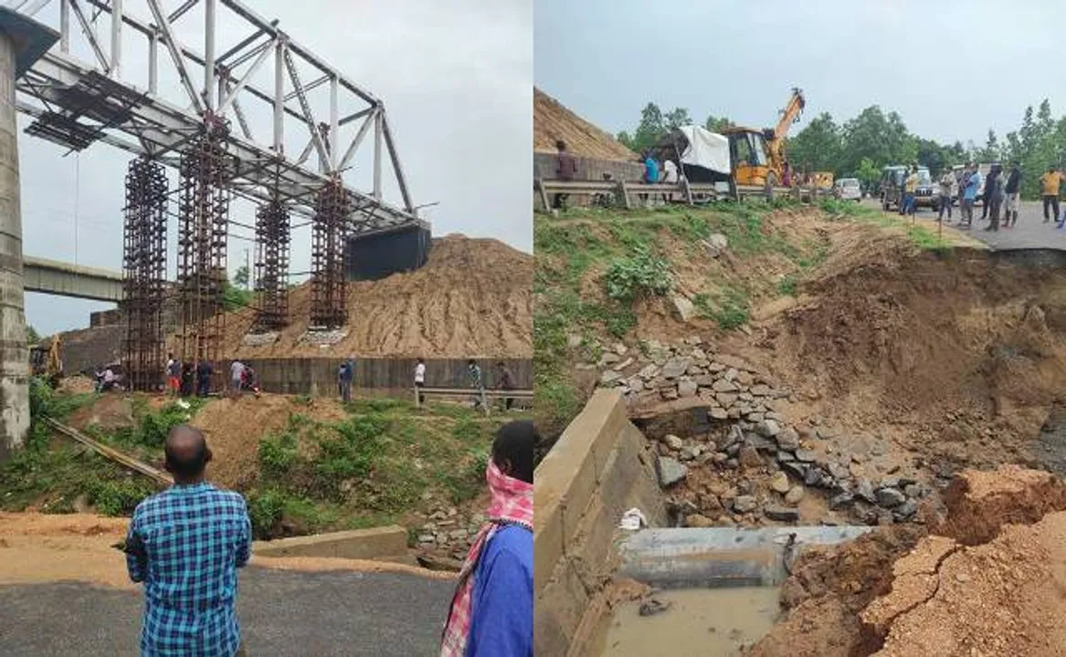  ବର୍ଷାରେ ଧୋଇଗଲା ଖଡ଼ିବାହାଳି ବାଇପାସ୍ ରାସ୍ତା