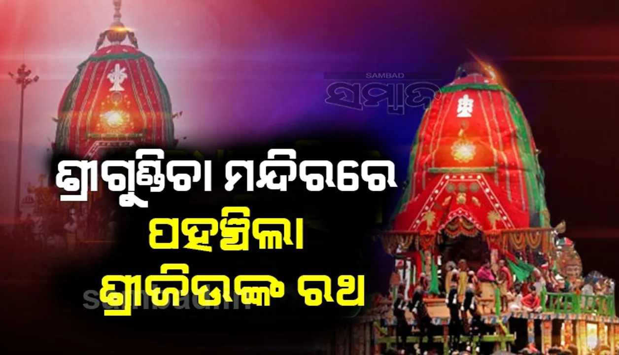  ଭାଇଭଉଣୀଙ୍କ ସହ ମିଶି ଗୁଣ୍ଡିଚା ମନ୍ଦିରରେ ପହଞ୍ଚିଲେ ମହାପ୍ରଭୁ ଜଗନ୍ନାଥ