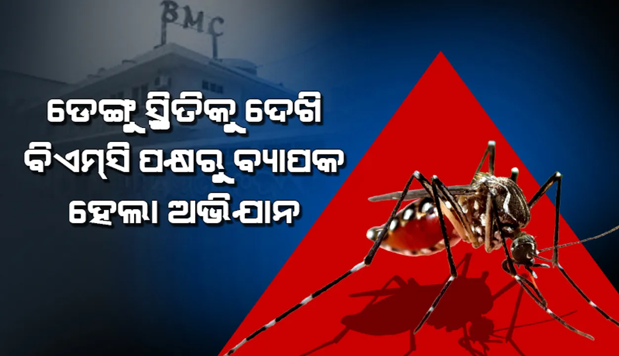  ଭୁବନେଶ୍ୱରରେ ଡେଙ୍ଗୁ ସ୍ଥିତିକୁ ଦୃଷ୍ଟିରେ ରଖି ବିଏମସି ପକ୍ଷରୁ ବ୍ୟାପକ ହେଲା ଅଭିଯାନ