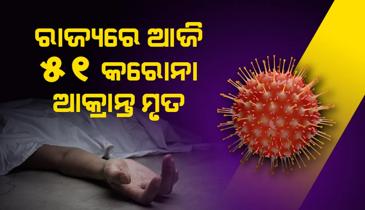  ଗତ ୨୪ ଘଣ୍ଟା ମଧ୍ୟରେ ରାଜ୍ୟରେ ୫୧ କରୋନା ସଂକ୍ରମିତଙ୍କ ମୃତ୍ୟୁ
