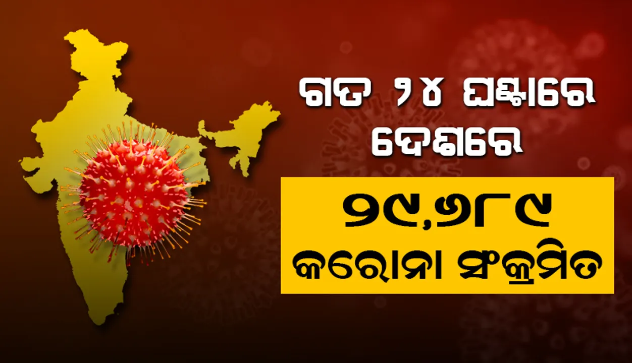  ଦେଶରେ ଗତ ୨୪ ଘଣ୍ଟା ମଧ୍ୟରେ ୨୯,୬୮୯ କରୋନା ସଂକ୍ରମିତ ଚିହ୍ନଟ, ୪୧୫ ମୃତ