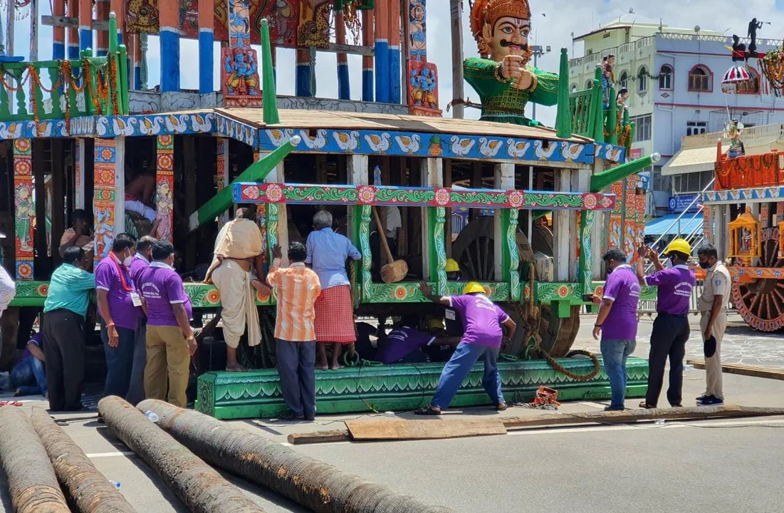 ପୁରୀରେ ଚାଲିଛି ରଥ ମରାମତି କାମ।