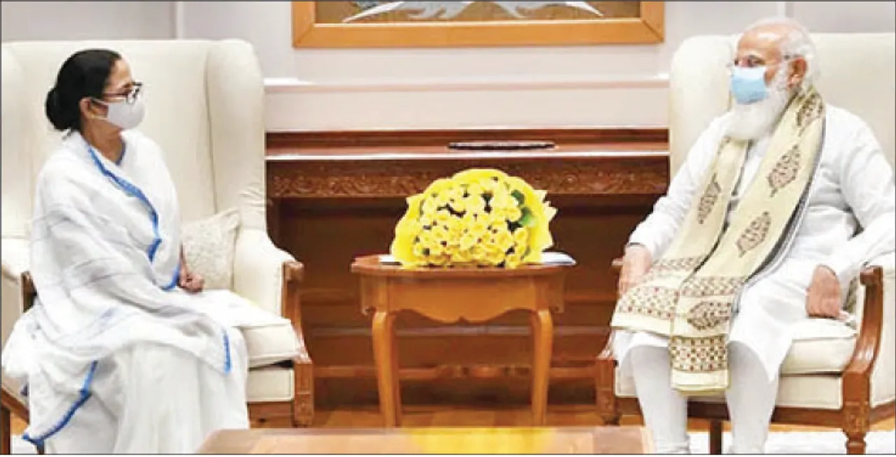  ପ୍ରଧାନମନ୍ତ୍ରୀଙ୍କୁ ଭେଟିଲେ ମମତା: କୋଭିଡ ରଣନୀତି, ଟିକା ଯୋଗାଣ ନେଇ ଆଲୋଚନା