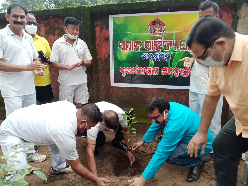  ସମ୍ବାଦ ସାହିତ୍ୟ ଘର ପକ୍ଷରୁ ବୃକ୍ଷରୋପଣ କାର୍ଯ୍ୟକ୍ରମ ଉଦ୍‌ଯାପିତ