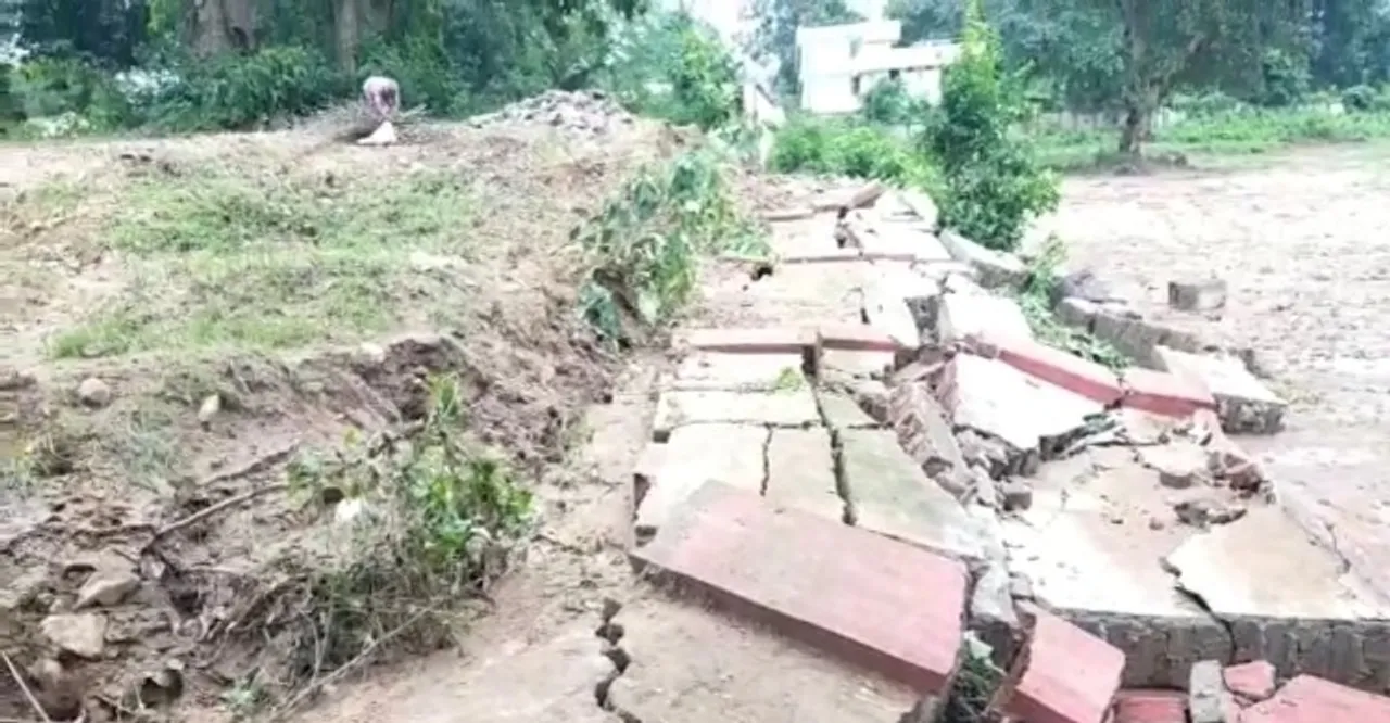  ଭୁଶୁଡ଼ିଲା ନୂଆ ରଙ୍ଗମରା ପୁରୁଣା ପାଚେରି