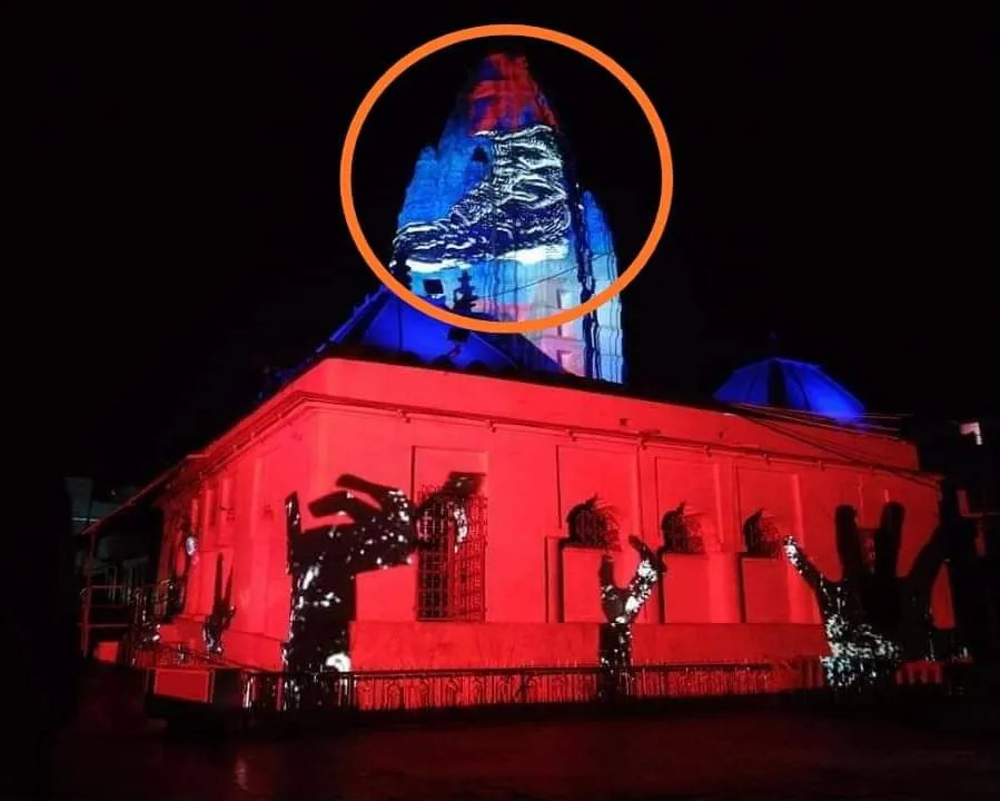  ସମ୍ବଲପୁର: ଆରମ୍ଭରୁ ବିବାଦରେ ଆଲୋକ ଓ ଶବ୍ଦ ସୋ’ କାର୍ଯ୍ୟକ୍ରମ, ମନ୍ଦିରରେ ଯୋତା ଛବିକୁ ବିରୋଧ