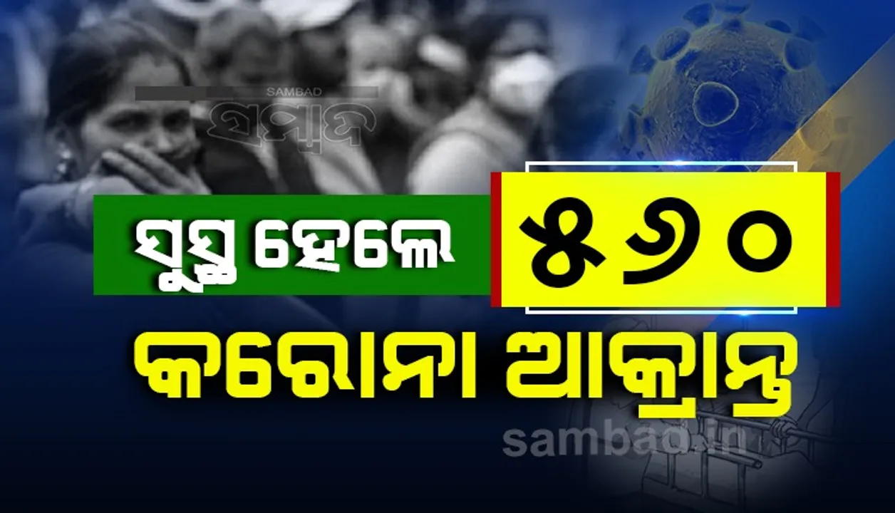  ରାଜ୍ୟରେ ଆଜି କରୋନାରୁ ସୁସ୍ଥ ହେଲେ ୫୬୦ ଆକ୍ରାନ୍ତ, ଖୋର୍ଦ୍ଧା ଜିଲ୍ଲାରୁ ସର୍ବାଧିକ ୨୩୬