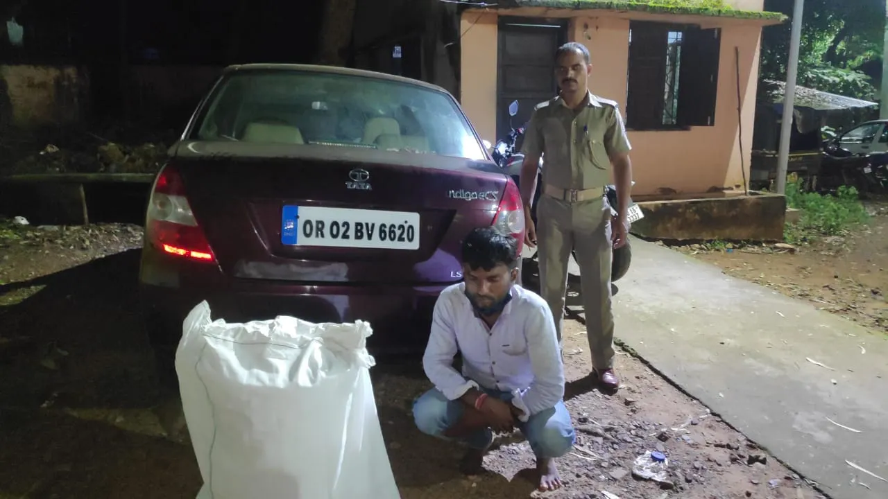  ଗଞ୍ଜେଇ ସହ କାର୍‌ ଜବତ; ଜଣେ ଗିରଫ, ଜଣେ ଫେରାର୍‌