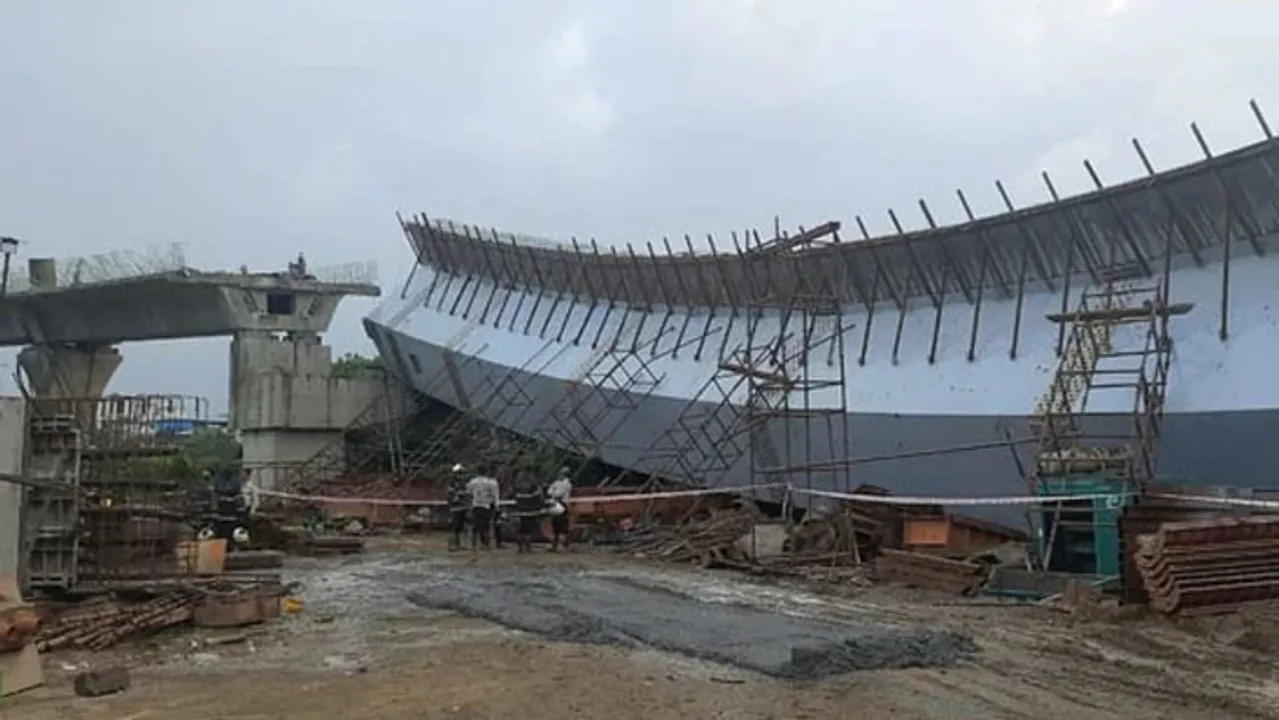  ମୁମ୍ବାଇରେ ନିର୍ମାଣାଧୀନ ଫ୍ଲାଏଓଭର ଭୁଶୁଡ଼ିଲା, ୧୪ ଆହତ