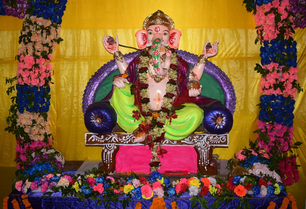  ନିରାଡ଼ମ୍ବରରେ ସରିଲା ଗଣେଶ ପୂଜା