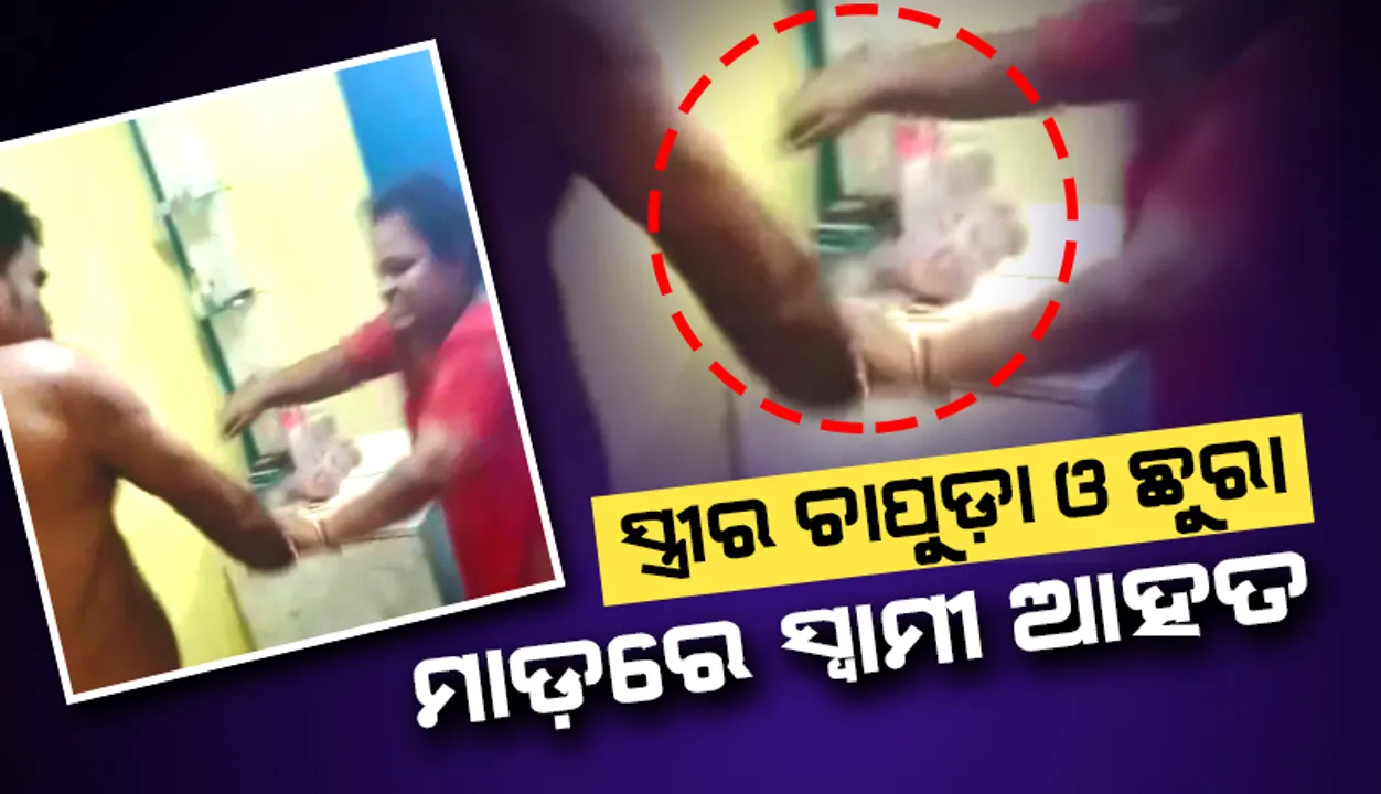  ଉଦଣ୍ଡୀ ସ୍ତ୍ରୀର ସୁଧ ବେପାରକୁ ବିରୋଧ ମହଙ୍ଗା ପଡ଼ିଲା: ଚାପୁଡ଼ା ଓ ଛୁରା ମାଡ଼ରେ ସ୍ୱାମୀ ଆହତ