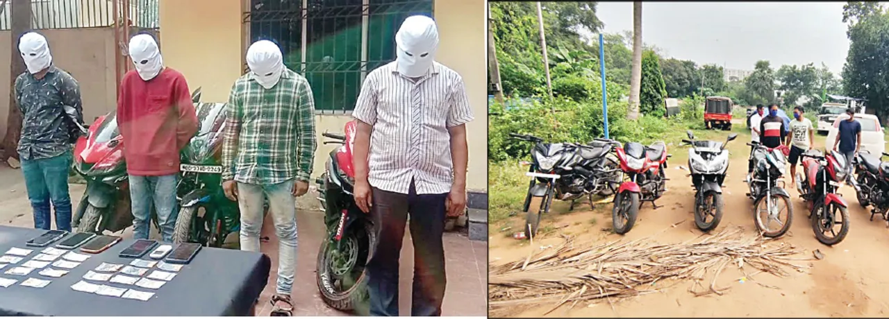  ଚୋରା ବାଇକ୍‌ରେ ଲୁଟୁଥିଲେ: ୪ ଲୁଟେରା, ସୁନା ଦୋକାନୀ ଗିରଫ