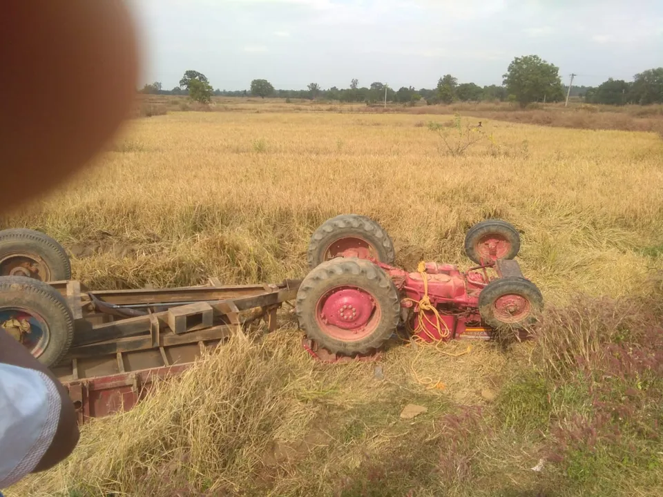  ଟ୍ରାକ୍ଟର ଓଲଟି ଡ୍ରାଇଭର ମୃତ