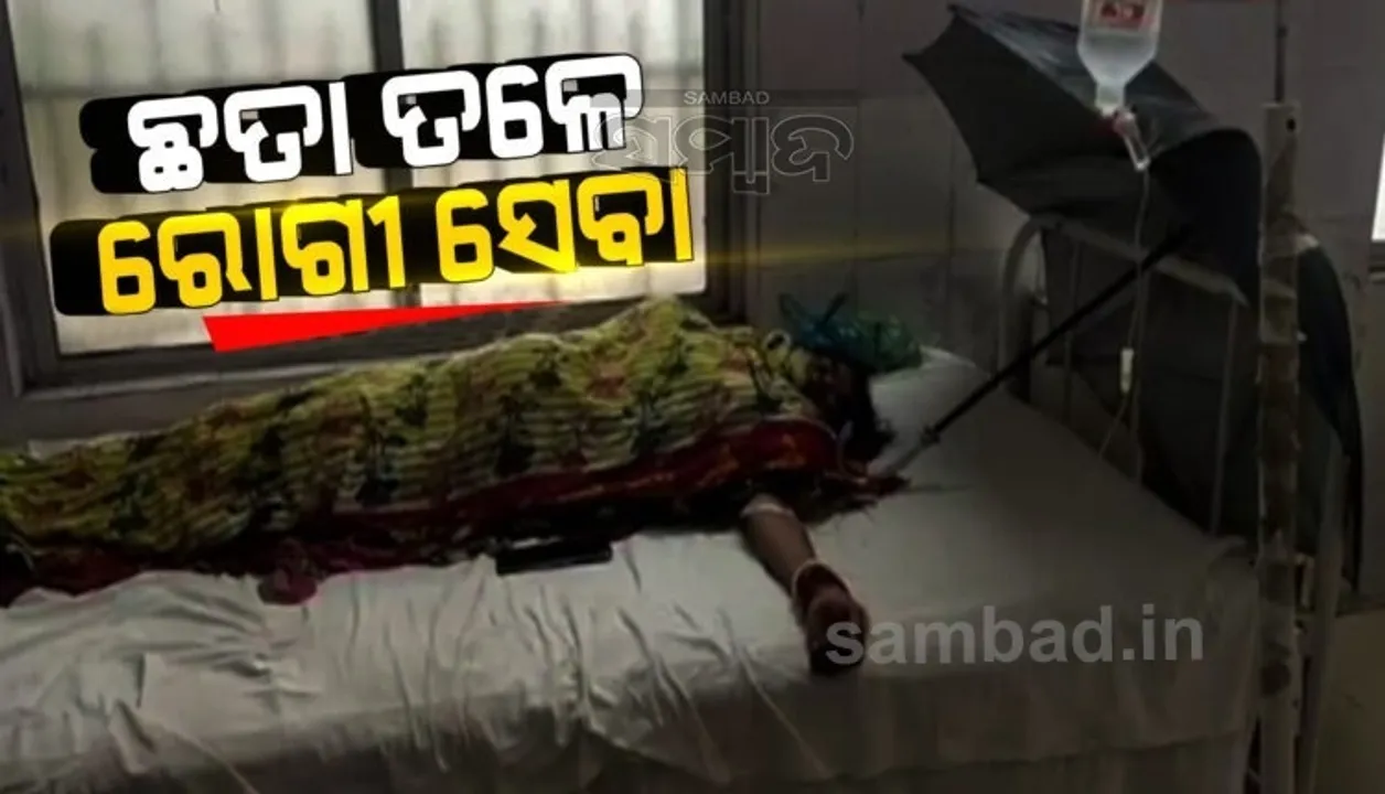  ଝରକାରୁ ମାରୁଛି ବର୍ଷା ପାଣି ଛିଟିକା, ଛତା ତଳେ ଚାଲିଛି ରୋଗୀ ସେବା: ଗୋପ ଗୋଷ୍ଠୀ ସ୍ୱାସ୍ଥ୍ୟକେନ୍ଦ୍ରରୁ ଆସିଲା ଅଭାବନୀୟ ଚିତ୍ର