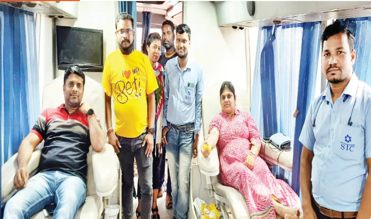  ସନ୍ତୋଷ ଟ୍ରେଡିଂ କମ୍ପାନିରେ ରକ୍ତଦାନ ଶିବିର: ୬୩ ୟୁନିଟ୍ ରକ୍ତ ସଂଗୃହୀତ