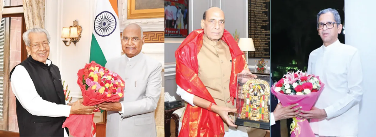  ରାଷ୍ଟ୍ରପତି, ପ୍ରତିରକ୍ଷା ମନ୍ତ୍ରୀଙ୍କୁ ସାକ୍ଷାତକଲେ ବିଶ୍ବଭୂଷଣ; ପ୍ରଧାନ ବିଚାରପତିଙ୍କୁ ମଧ୍ୟ ଭେଟିଲେ