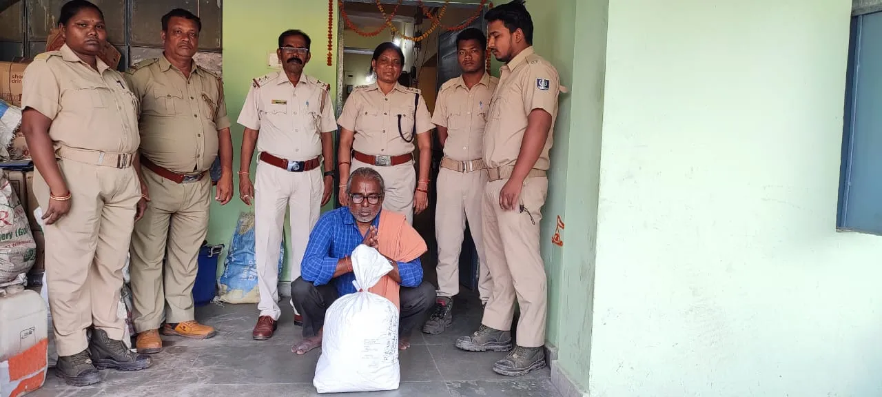  ୬୦ ହଜାର ଟଙ୍କାର ଗଞ୍ଜେଇ ଜବତ, ୧ ଗିରଫ
