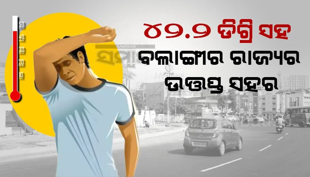  ୪୨.୨ ଡିଗ୍ରିରେ ସିଝିଲା ବଲାଙ୍ଗୀର, ୧୨ ସହରର ତାପମାତ୍ରା ୪୦ ଡିଗ୍ରି ଉପରେ