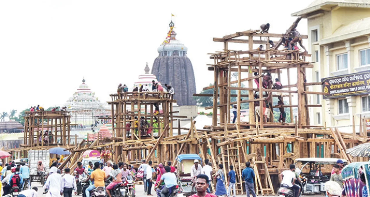  ରଥଖଳା ହାଲଚାଲ: ତିନି ରଥରେ ଲାଗିଲା ୪୪ ଯୋକା; ଅଁଳା, ଗାରେଡ଼ି କାଠ ଚଉପଟ ଜାରି