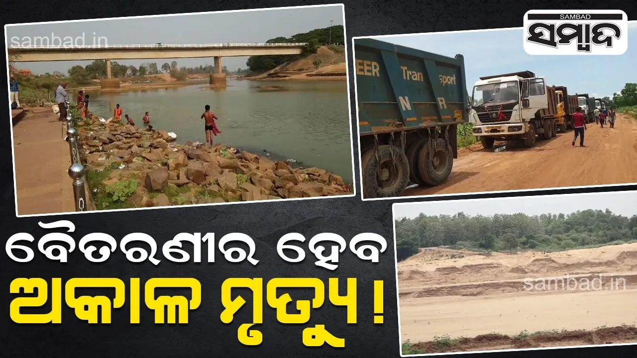  ପୁନଶ୍ଚ ପୃଥିବୀ: ବୈତରଣୀ ନଦୀଶଯ୍ୟା ଏବେ ଚାରଣଭୂଇଁ, ଜିଲ୍ଲାପାଳଙ୍କ କାର୍ଯ୍ୟାଳୟ ସମ୍ମୁଖରେ ମୃତ୍ୟୁଫାଶ!