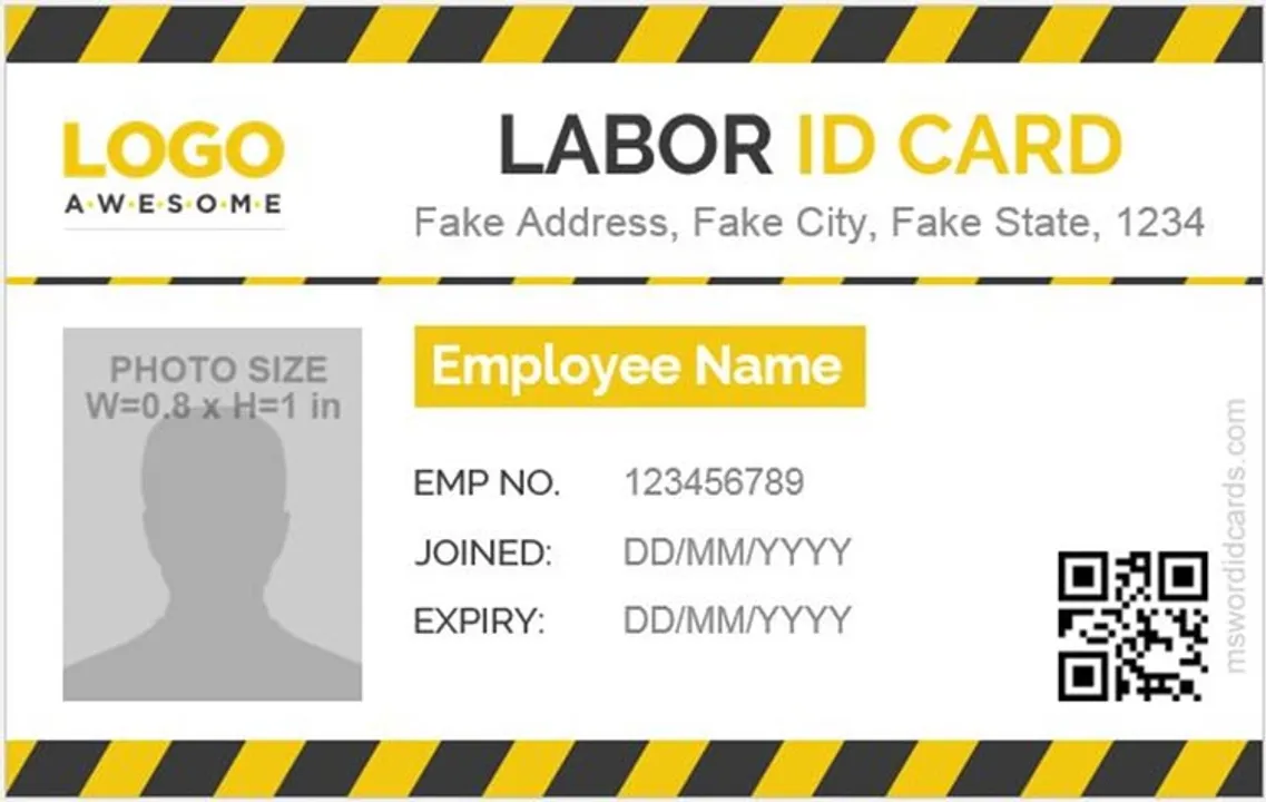  Microsoft Word ID Card Templates 