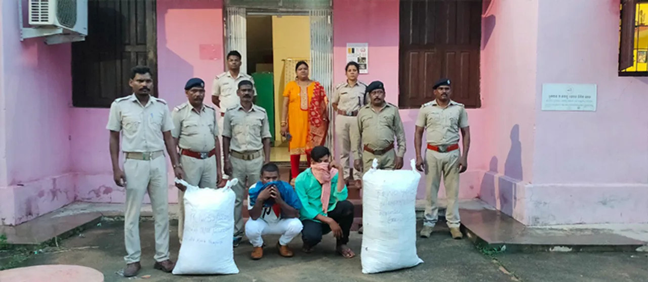  ଲକ୍ଷାଧିକ ଟଙ୍କାର ଗଞ୍ଜେଇ ଜବତ, ୨ ଗିରଫ
