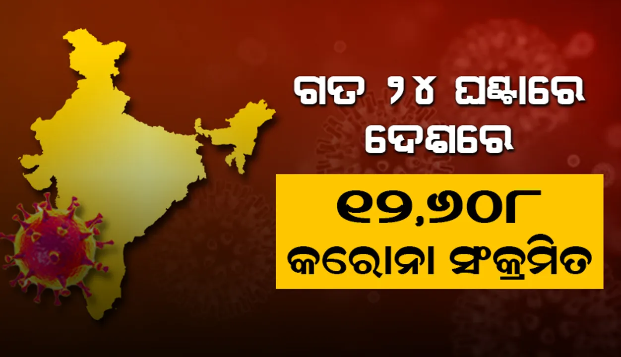  ପୁଣି ୧୨ ହଜାର ଟପିଲା ଦେଶରେ କୋଭିଡ୍‌-୧୯ ଦୈନିକ ସଂକ୍ରମଣ; କମୁଛି ସକ୍ରିୟ ଆକ୍ରାନ୍ତଙ୍କ ସଂଖ୍ୟା
