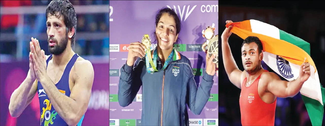  ସପ୍ତମରୁ ପଞ୍ଚମ ସ୍ଥାନକୁ ଲମ୍ଫ ମାରିଲା ଭାରତ: କୁସ୍ତି ଆଖଡ଼ାରୁ ୮ ପଦକ