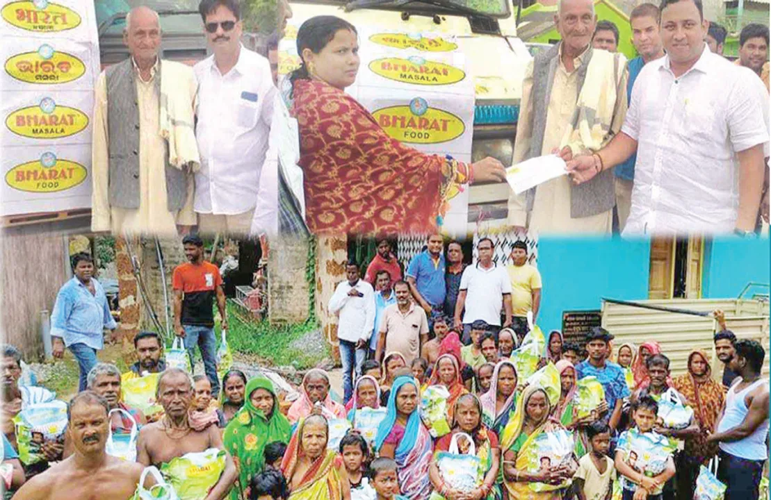  ବନ୍ୟା ବିପନ୍ନଙ୍କୁ ଭାରତ ମସଲାର ରିଲିଫ ବଣ୍ଟନ