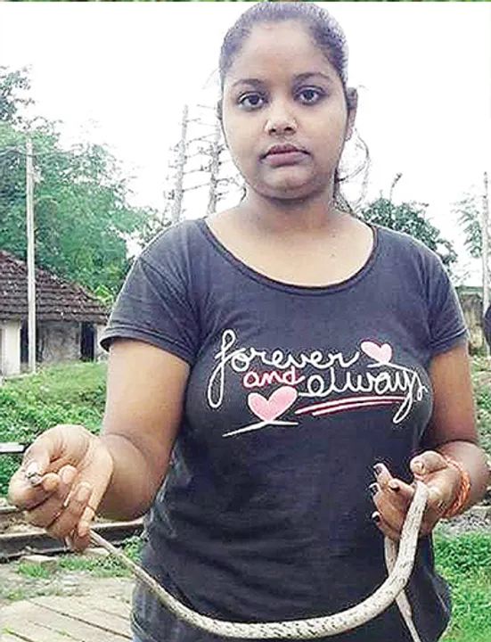  ସୌମ୍ୟା ଧରିଲେ ବିରଳ ପ୍ରଜାତିର ସାପ