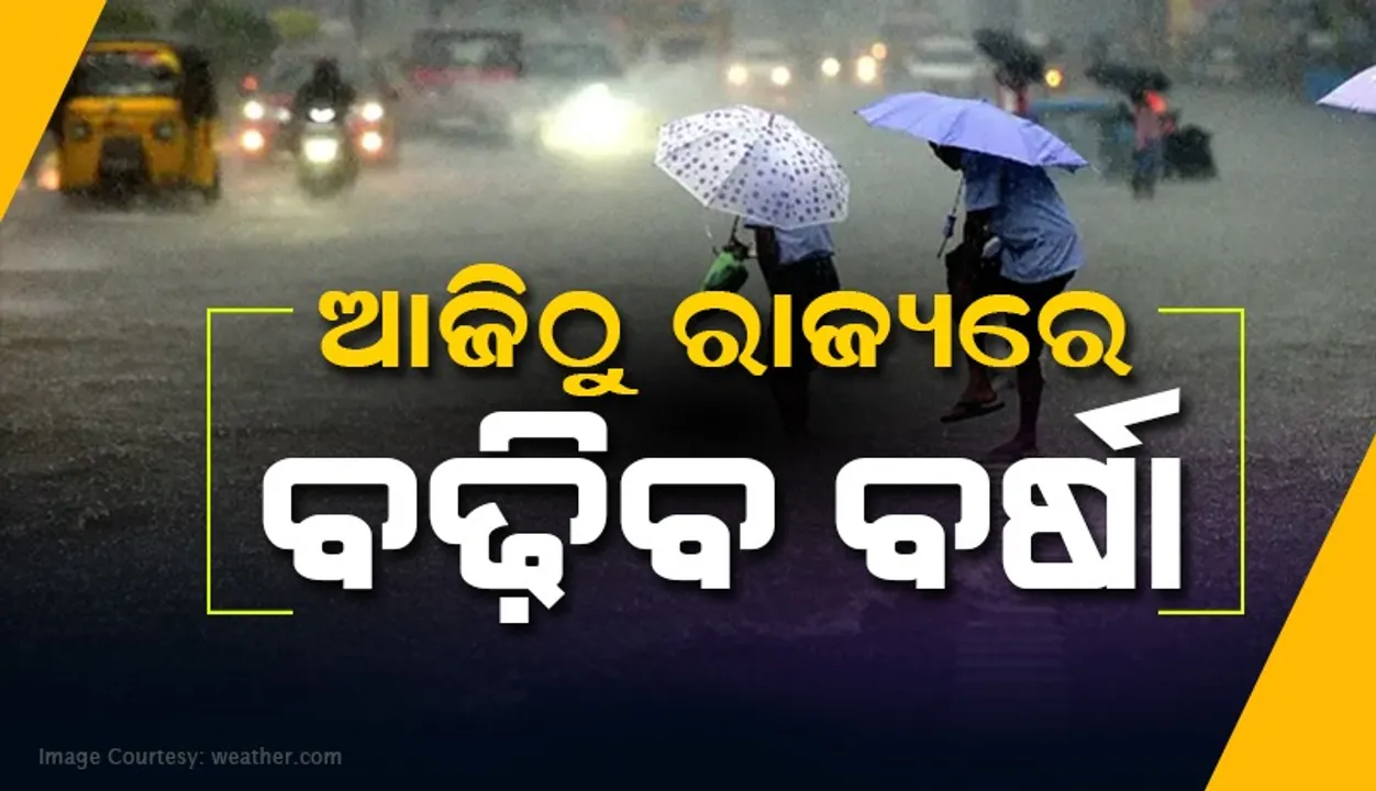  ଆଜିଠାରୁ ରାଜ୍ୟରେ ବଢ଼ିବ ବର୍ଷା, ୭ ପରେ ପୁଣିଥରେ ସକ୍ରିୟ ହେବ ମୌସୁମୀ
