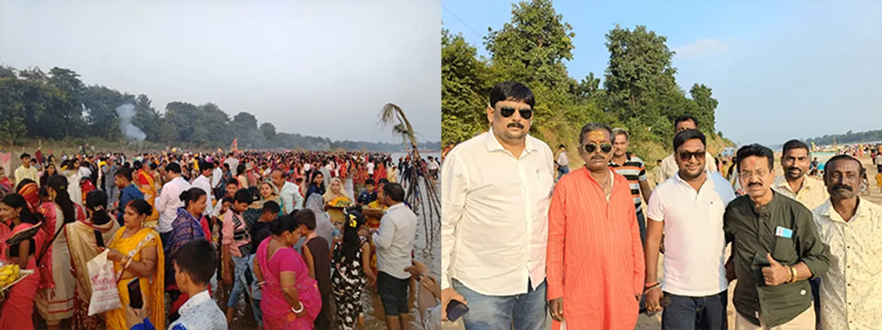  ରାଉରକେଲା ୨୫ ଘାଟରେ ଛଟ୍‌ ପର୍ବ, ଅସ୍ତମିତ ସୂର୍ଯ୍ୟଙ୍କୁ ପ୍ରଥମ ଅର୍ଘ୍ୟ
