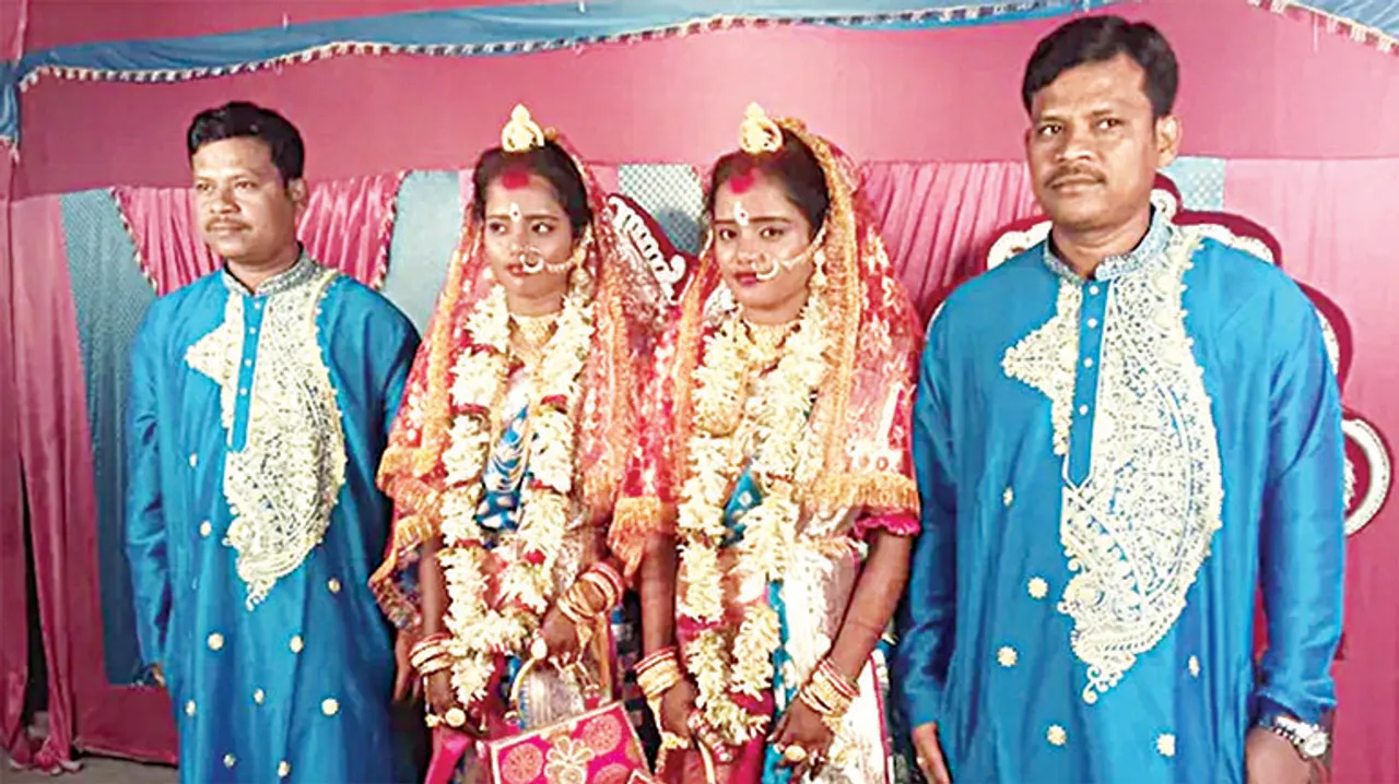  ଯାଆଁଳା ଭଉଣୀ ଯମଜ ଭାଇଙ୍କୁ ବିବାହ କଲେ