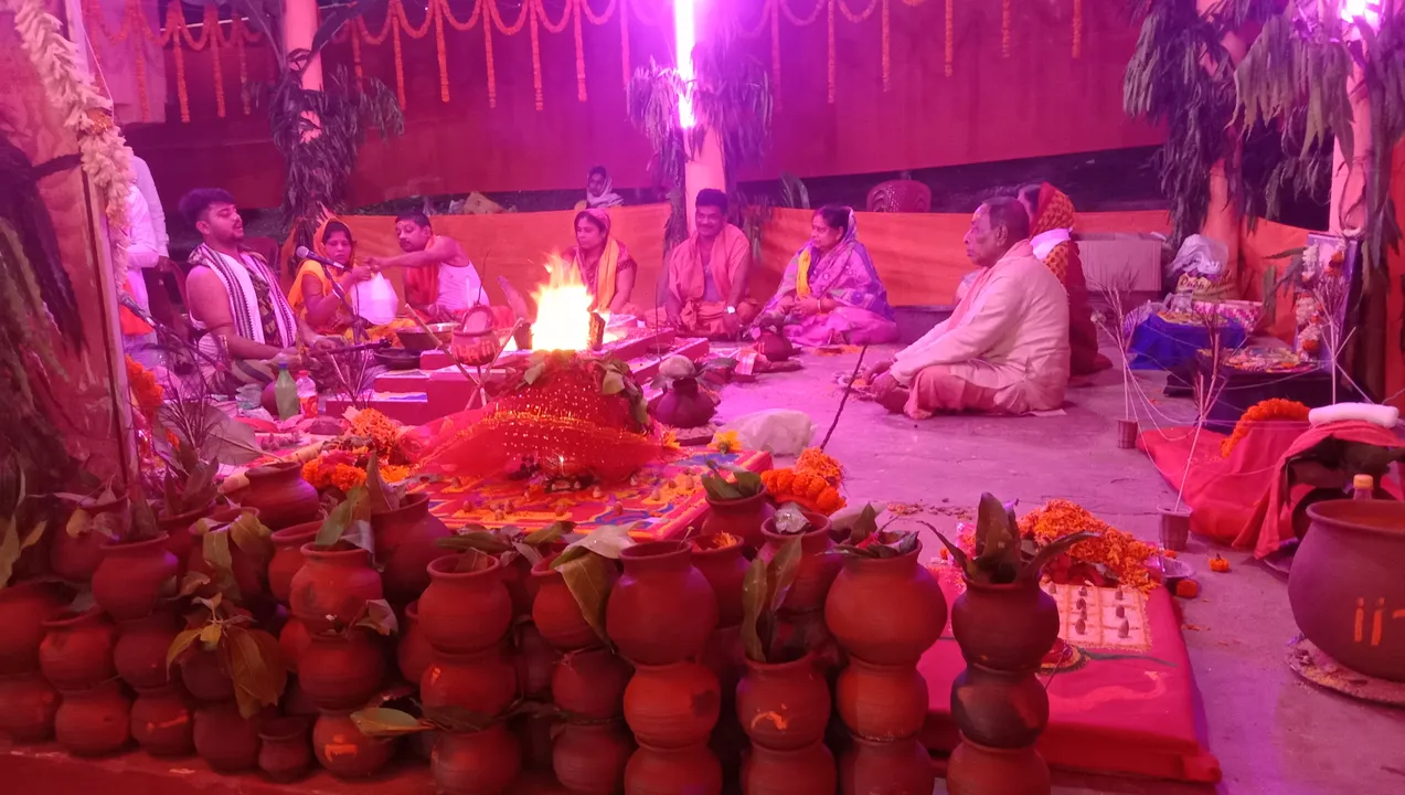  ଭଦ୍ରକରେ ଶ୍ରୀରାମ ନବମୀ ମହାଯଜ୍ଞ ପାଇଁ କଳସ ସ୍ଥାପନ।