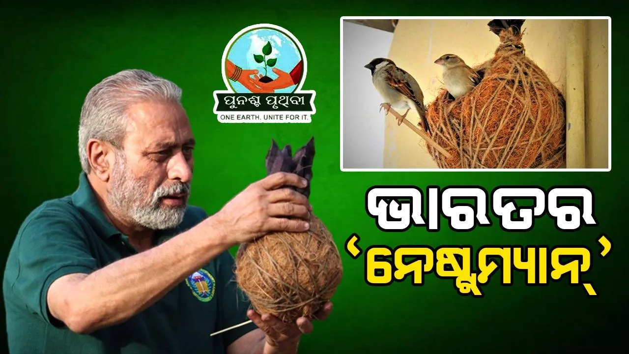  ଦେଶରେ ୨,୫୦,୦୦୦ ପକ୍ଷୀ ବସା ତିଆରି କରି ଚର୍ଚ୍ଚାରେ 'ନେଷ୍ଟ ମ୍ୟାନ୍'