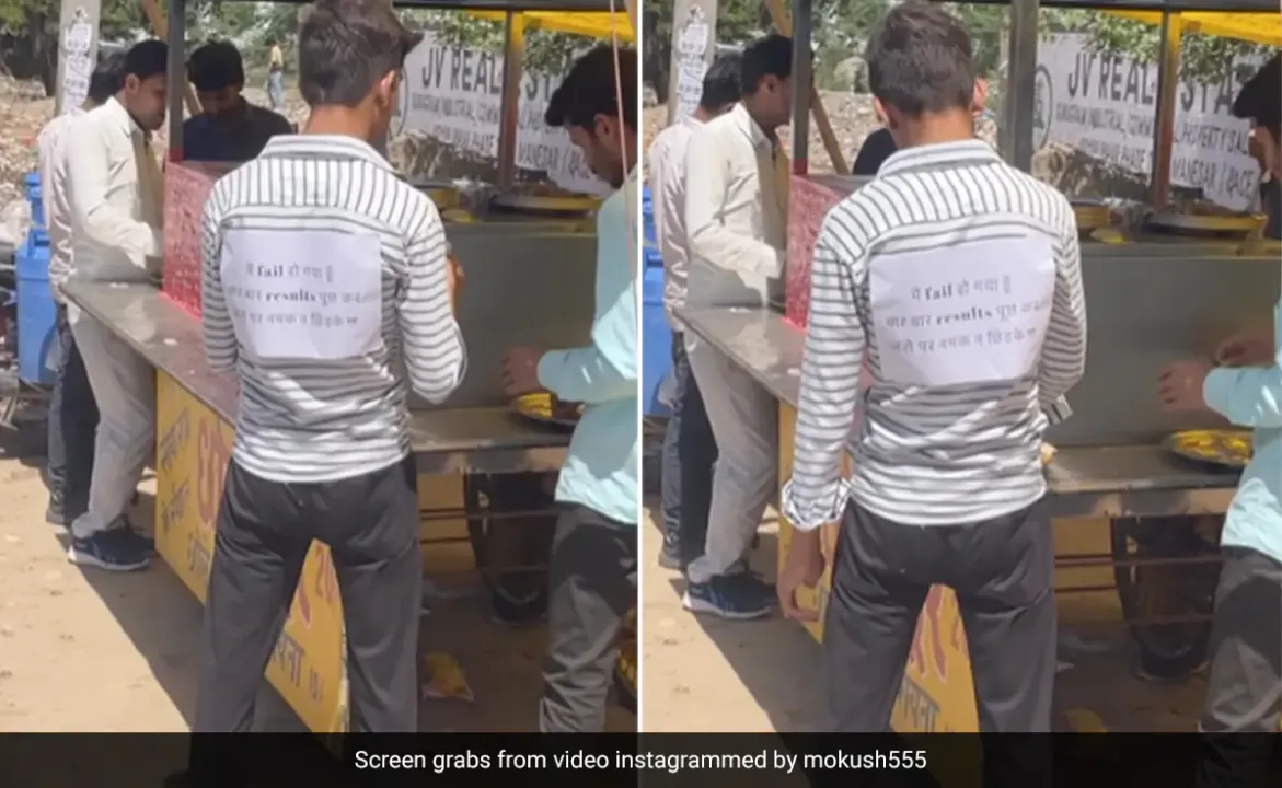  ପରୀକ୍ଷାରେ ଫେଲ ହେବା ପରେ କାଗଜରେ ଏଭଳି କଥା ଲେଖି ପିଠିରେ ଲଗାଇ ବୁଲୁଛନ୍ତି ଛାତ୍ର