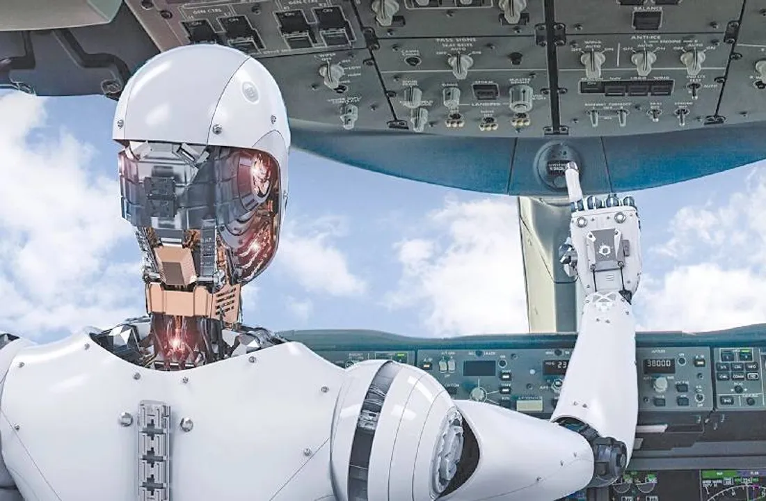  Representational Image of a Artificial Intelligence operated pilot  