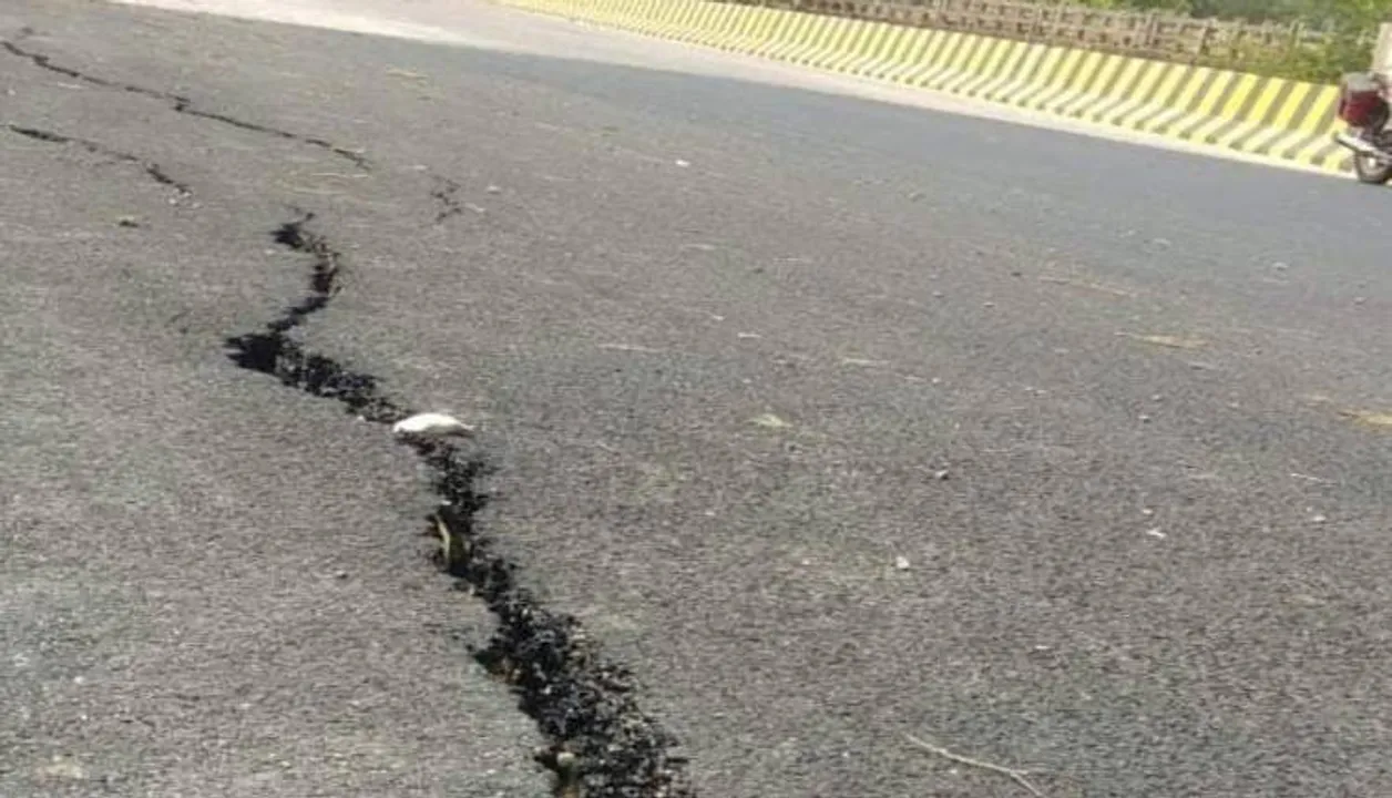  ୮ ଦିନରେ ପିଚୁ ରାସ୍ତା ଦୁଇଫାଳ, କଂକ୍ରିଟରେ ପ୍ୟାଚ୍‌ ପଡ଼ିଲା